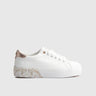 Ladies Sneaker White Gold 10521 Sneakers | familyshoecentre