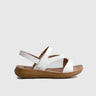 Ladies Strap Sandal White 10339 Sandals | familyshoecentre