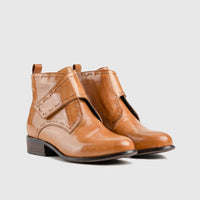 Leather Ankle Boots Brown HA017 Boots | familyshoecentre