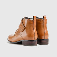 Leather Ankle Boots Brown HA017 Boots | familyshoecentre