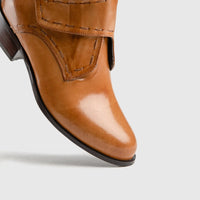 Leather Ankle Boots Brown HA017 Boots | familyshoecentre