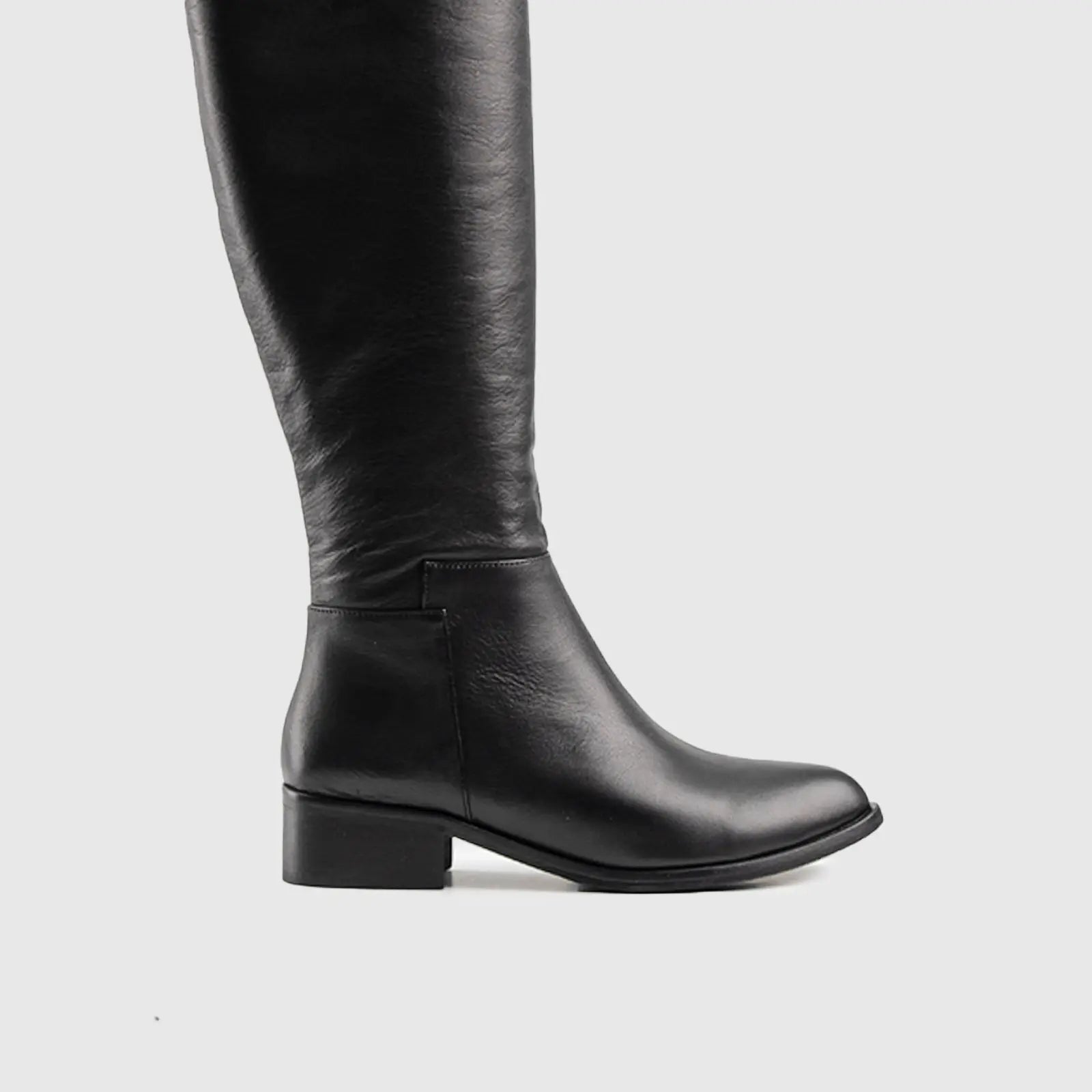 Leather Boots Black 9713 Boots | familyshoecentre