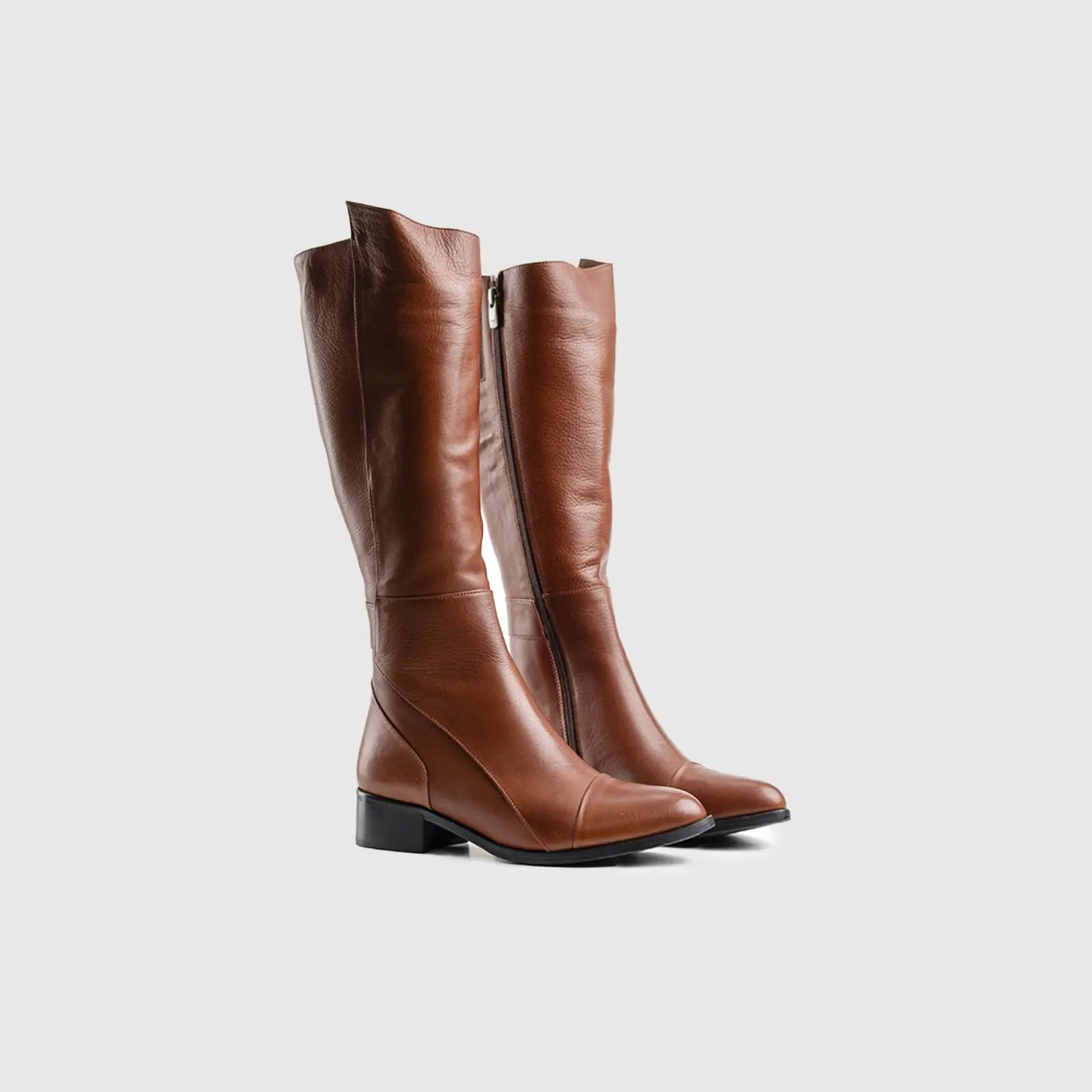 Leather Boots Brown 11099 Boots | familyshoecentre
