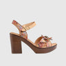 Leather Comfort Block Heel Multi 11627 Sandals | familyshoecentre