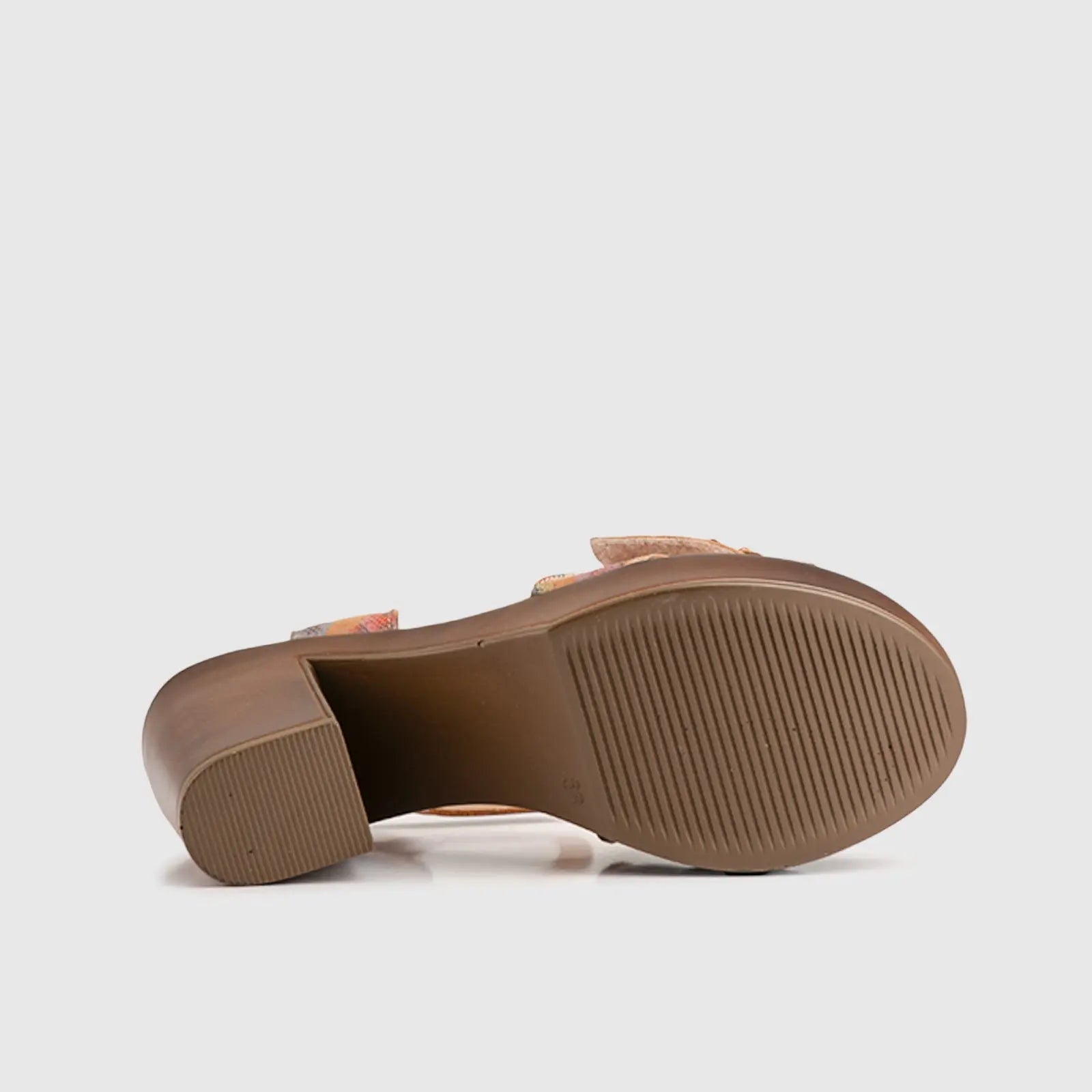 Leather Comfort Block Heel Multi 11627 Sandals | familyshoecentre