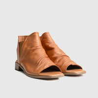 Leather Comfort Block Heel Sandal Brown 8841 Sandals | familyshoecentre