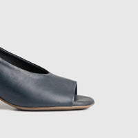 Leather Comfort Block Heel Sandal Navy 6012 Sandals | familyshoecentre