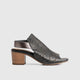 Leather Comfort High Heel Sandal Black 202 Sandals | familyshoecentre