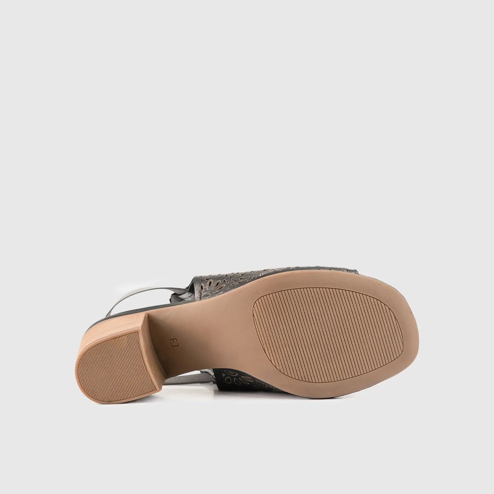 Leather Comfort High Heel Sandal Black 202 Sandals | familyshoecentre