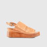 Leather Comfort Wedges Tan 8385 Sandals | familyshoecentre