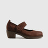 Leather Court Shoes 11541 Heels | familyshoecentre