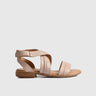 Leather Flat Comfort Sandals Beige 8617 Sandals | familyshoecentre