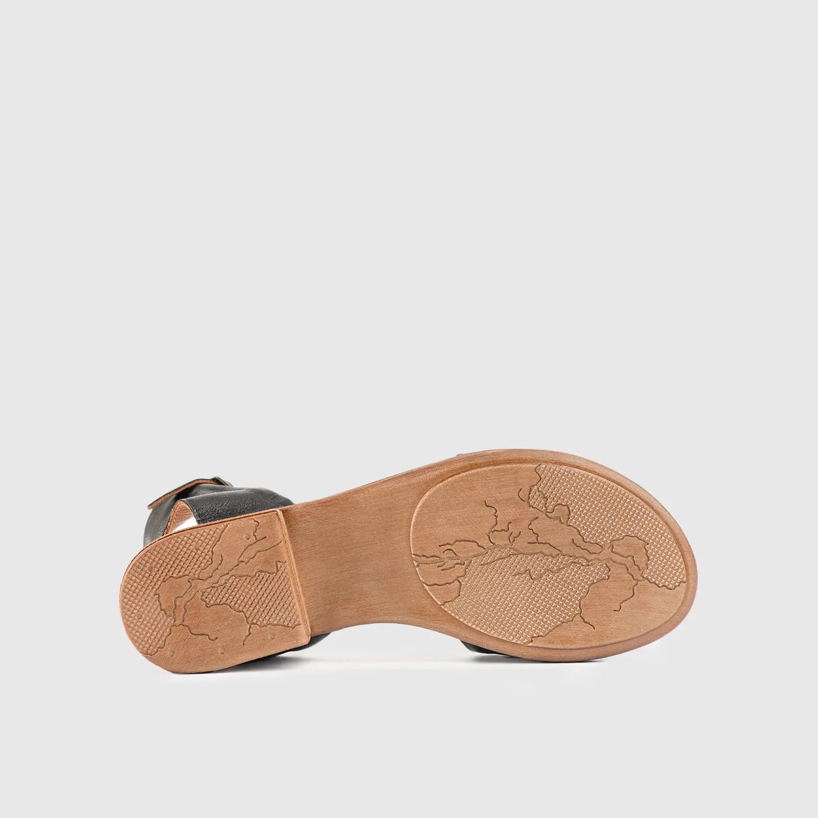 Leather Flat Comfort Sandals Black 8543 Sandals | familyshoecentre