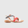 Leather Flat Comfort Sandals Multi 7029 Sandals | familyshoecentre