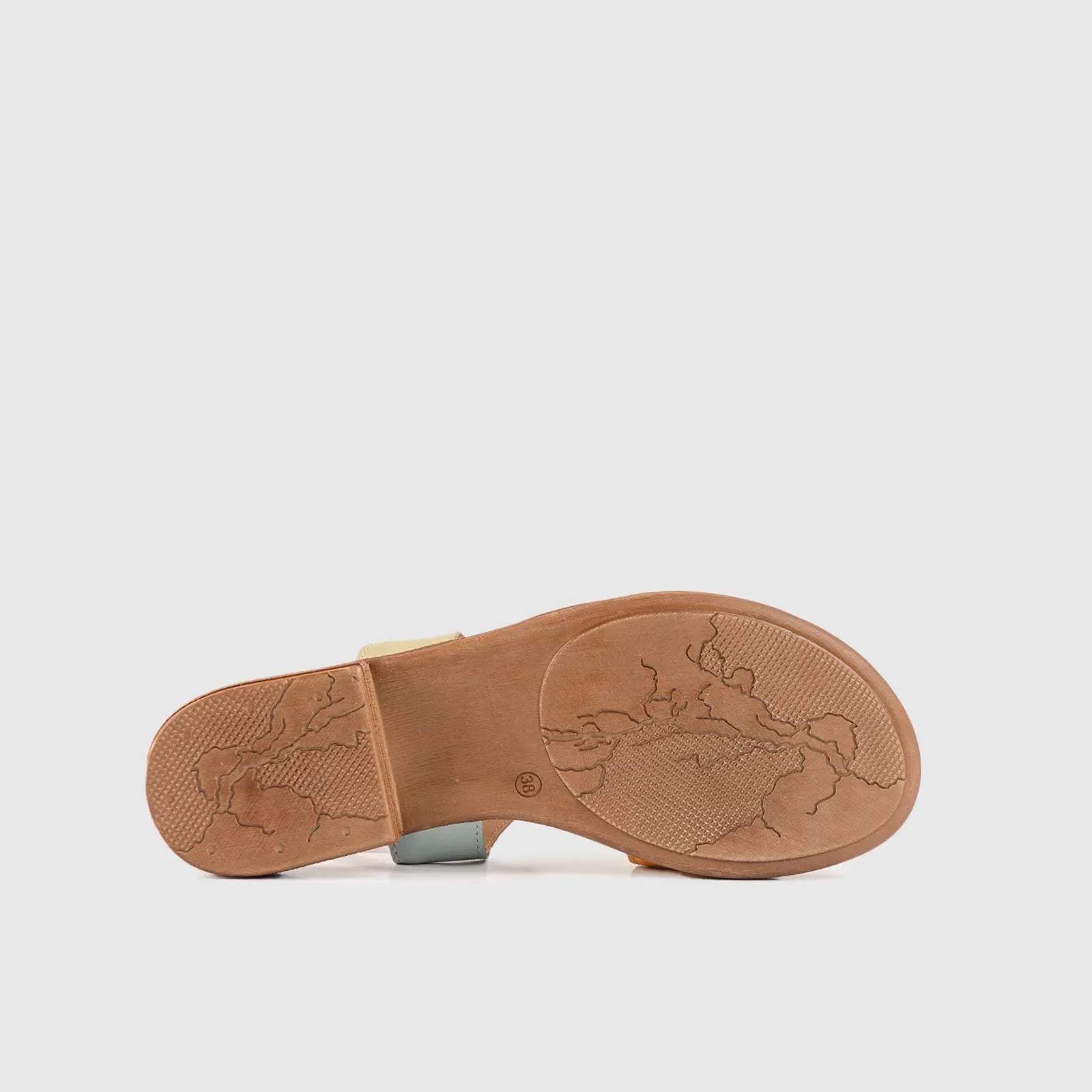 Leather Flat Comfort Sandals Multi 8615 Sandals | familyshoecentre