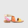 Leather Flat Comfort Sandals Multi 8617 Sandals | familyshoecentre