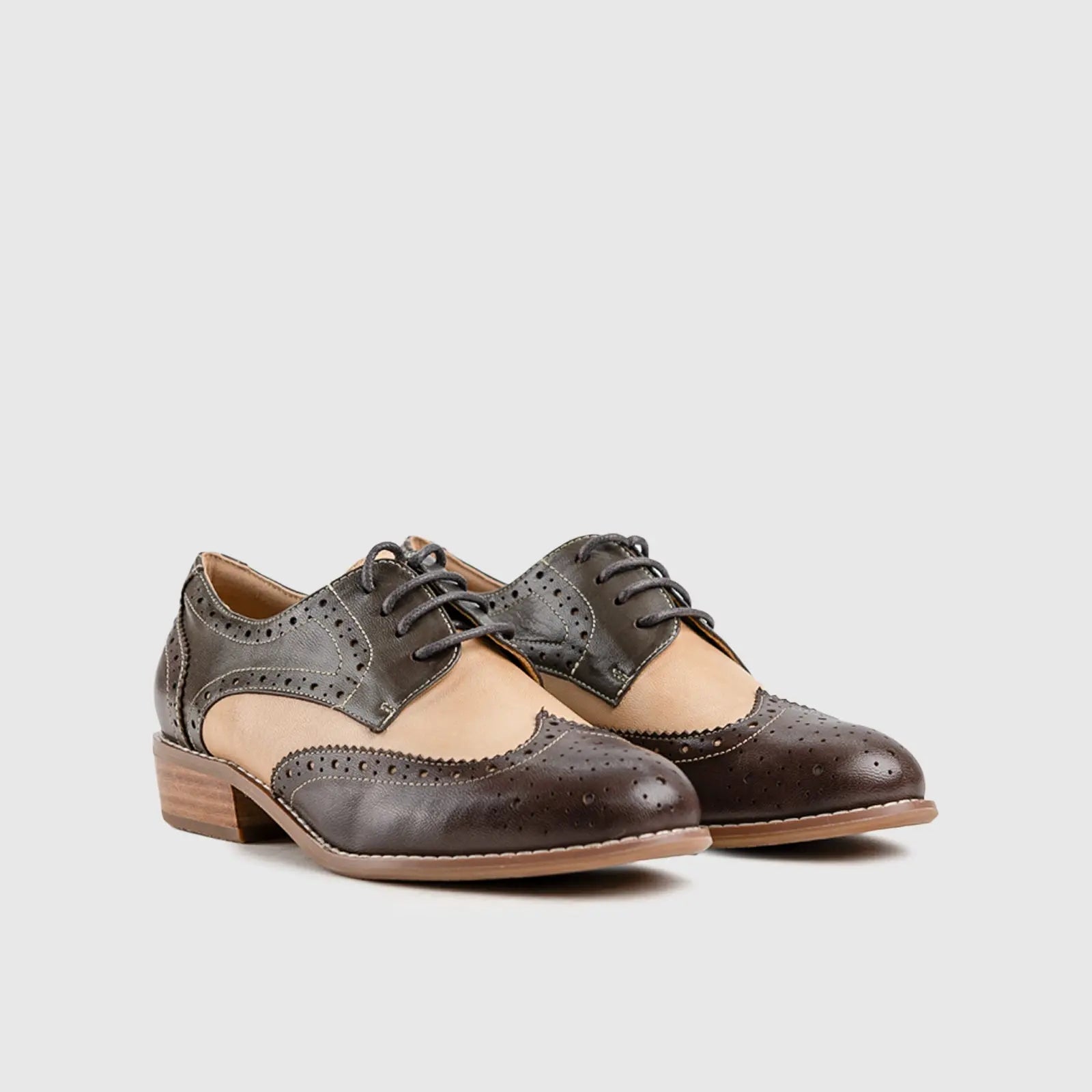 Leather Oxfords Brown HA003 Oxfords | familyshoecentre