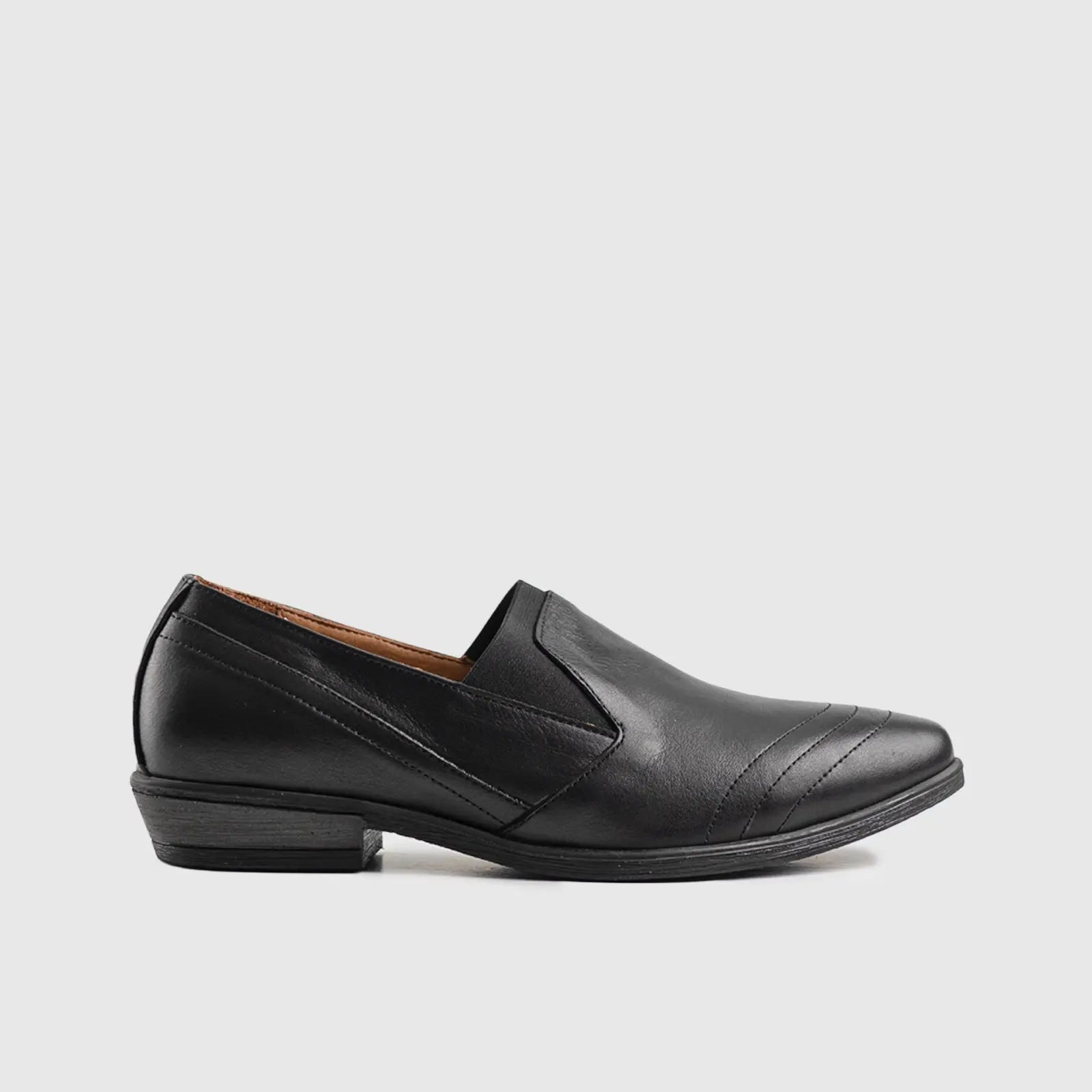 Leather Slip On Tassels 2895 Black Slip-ons | familyshoecentre