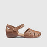 May Comfort Fisherman Leather Shoe Sandal Tan Sandals | familyshoecentre