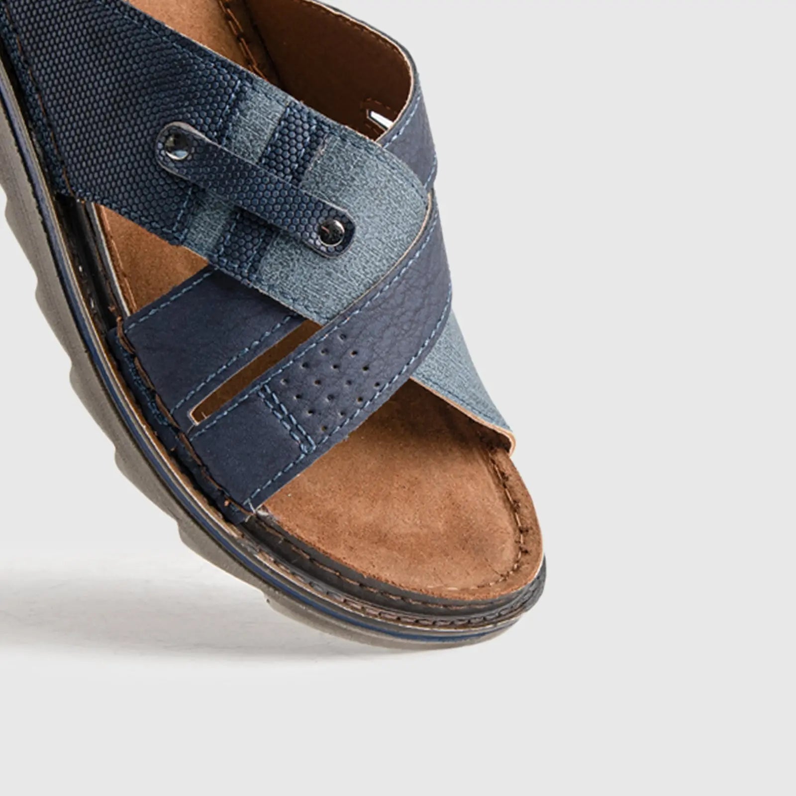 Mens Comfort Sandal BO001 Blue Sandals | familyshoecentre