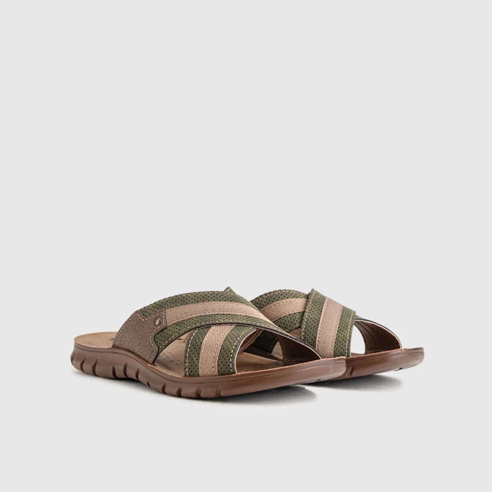 Mens Comfort Sandal FN034 Brown Sandals | familyshoecentre