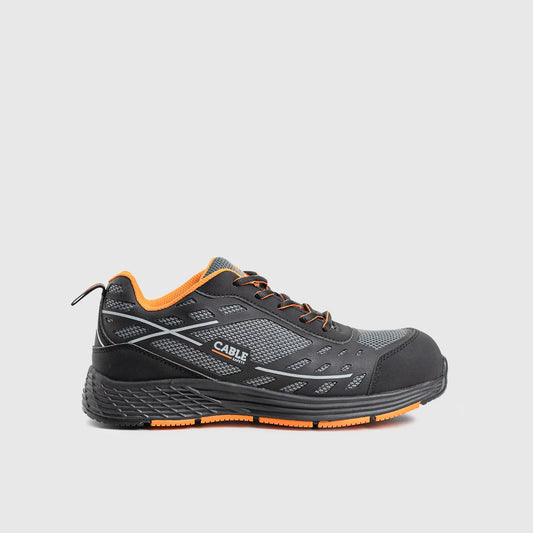 Cable Zircon Safety Shoe Black/Orange Safety | familyshoecentre