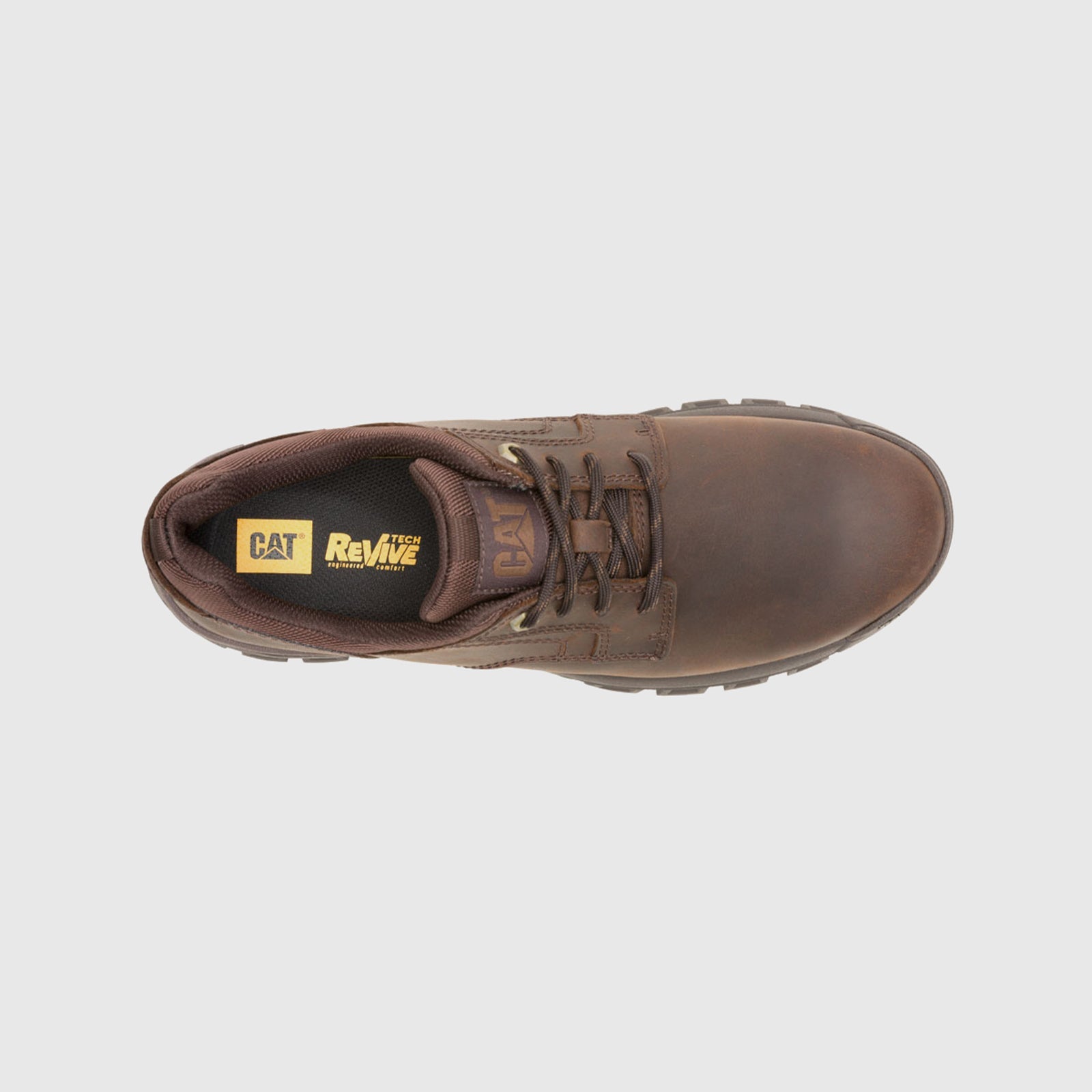 Cat Threshold Lace Low Dark Brown P726446 CT309 Sneakers | familyshoecentre