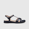 Pienza  Comfort Leather Sandal Navy Sandals | familyshoecentre