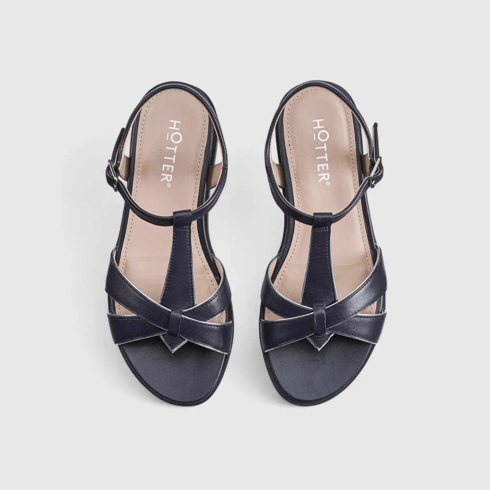 Pienza  Comfort Leather Sandal Navy Sandals | familyshoecentre