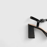 Platform Block Heel Sandal Black 11198 Heels | familyshoecentre