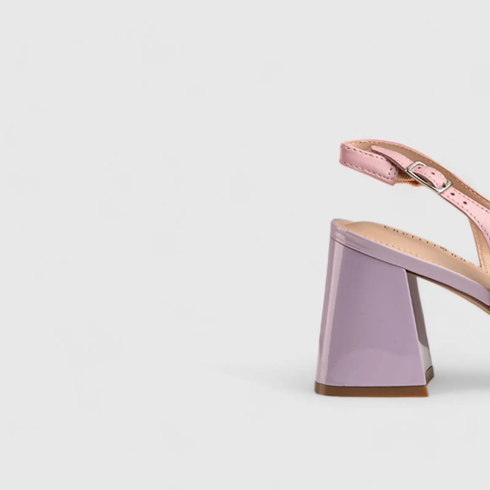 Block Heel Court Slingback Pink/Purple 11163 Heels | familyshoecentre