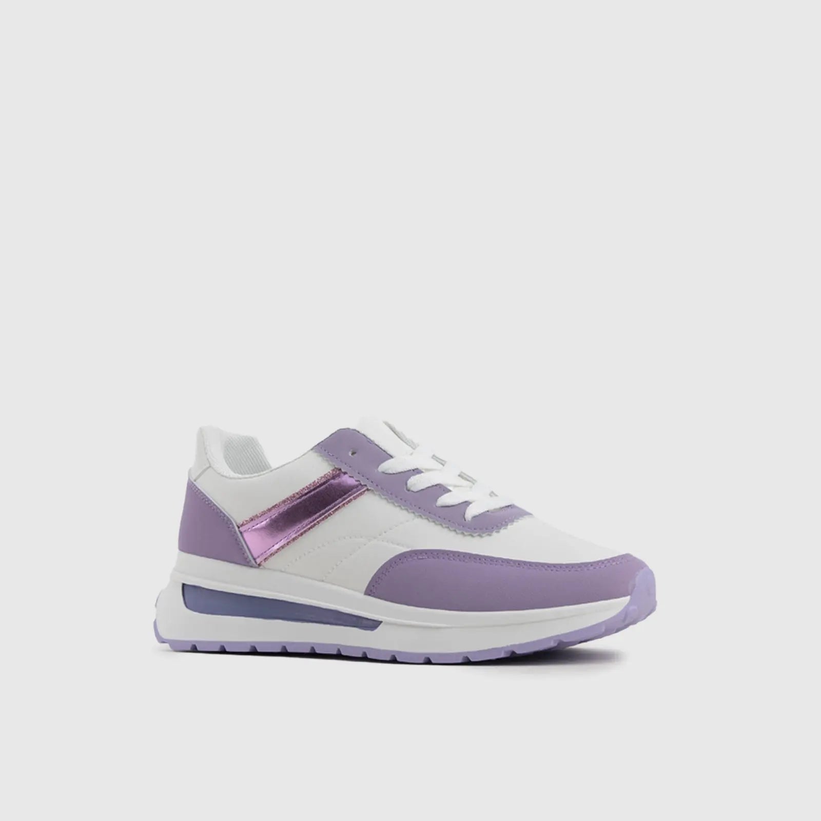 K7 Elyna Statement Sneakers White/Purple Sneakers | familyshoecentre