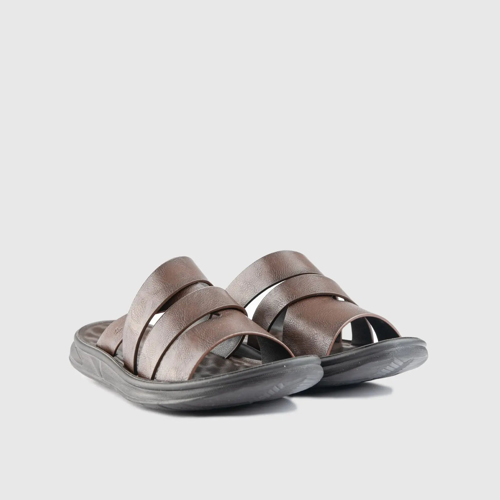 Push In Sandal Brown 00672 Sandals | familyshoecentre
