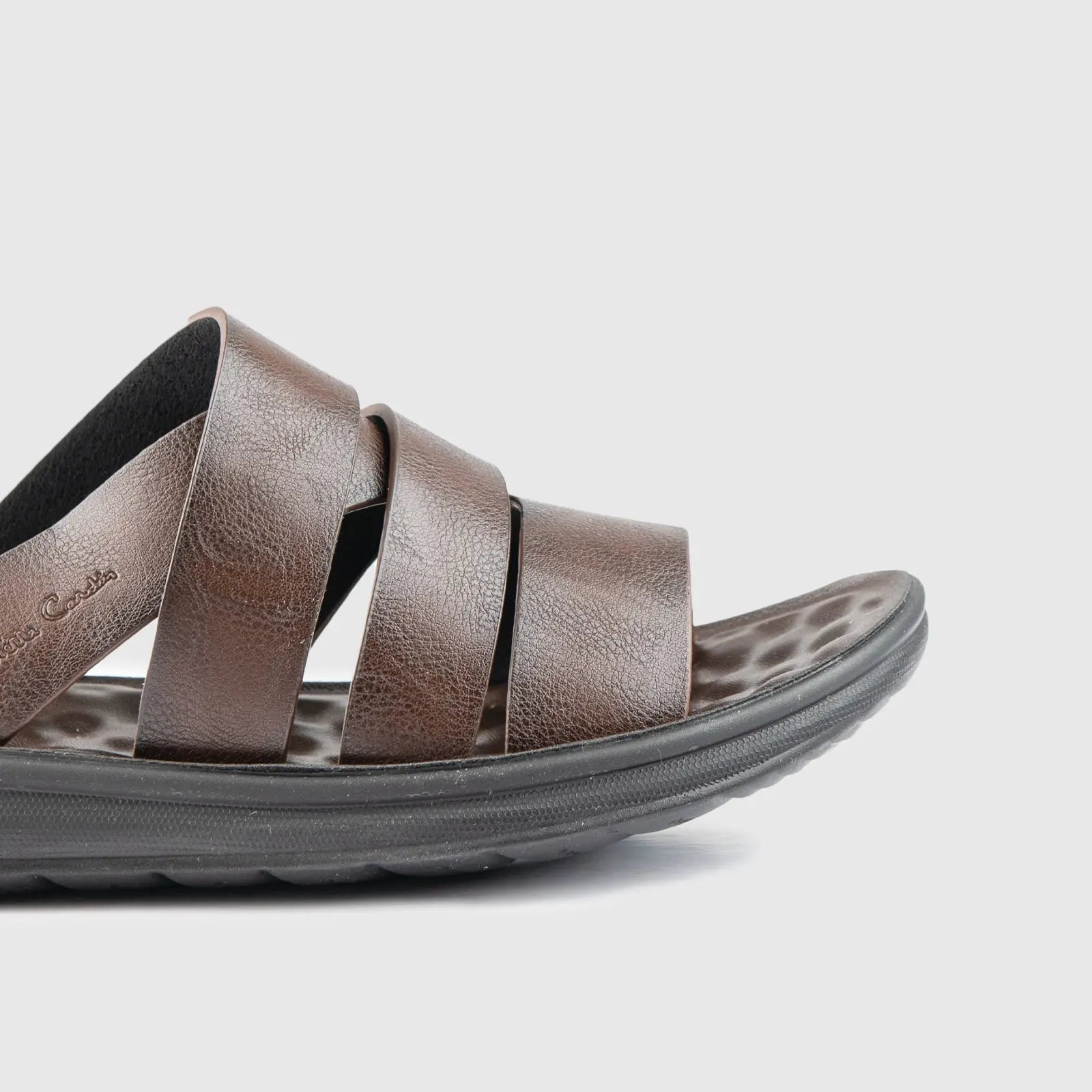 Push In Sandal Brown 00672 Sandals | familyshoecentre