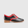 Leather Oxfords Black/Red HA022 Oxfords | familyshoecentre