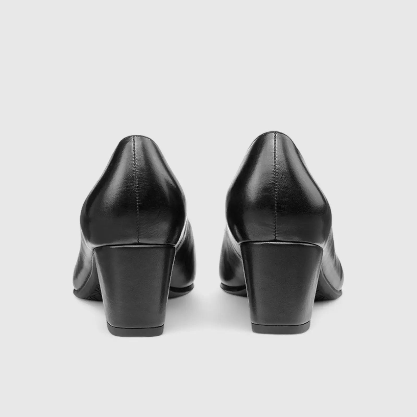 Rumba Comfort Heel Court Shoe Black Heels | familyshoecentre