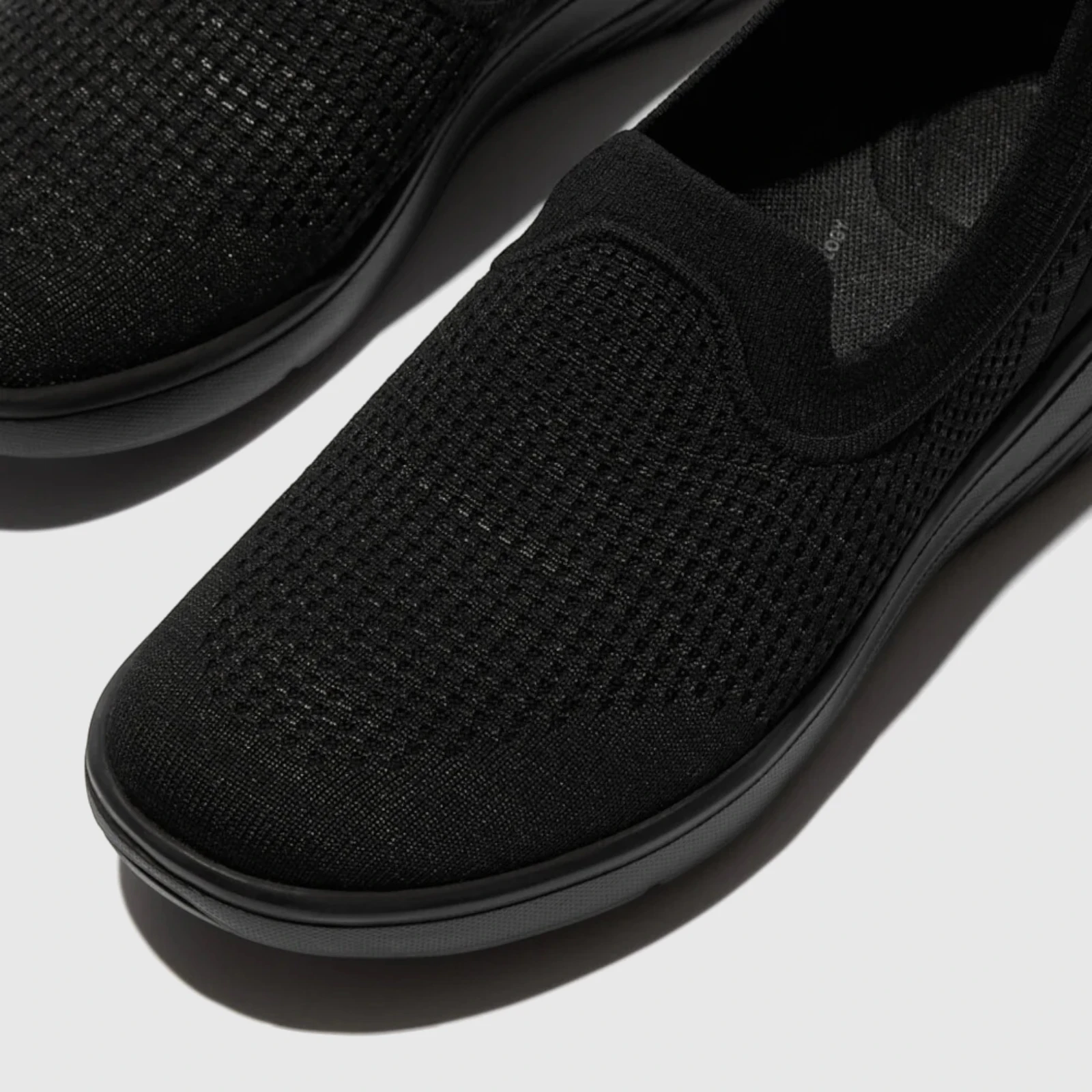 Fit Flops Super Q Knit Slip On Sneaker Black JI1-090 FP69 Sneakers | familyshoecentre