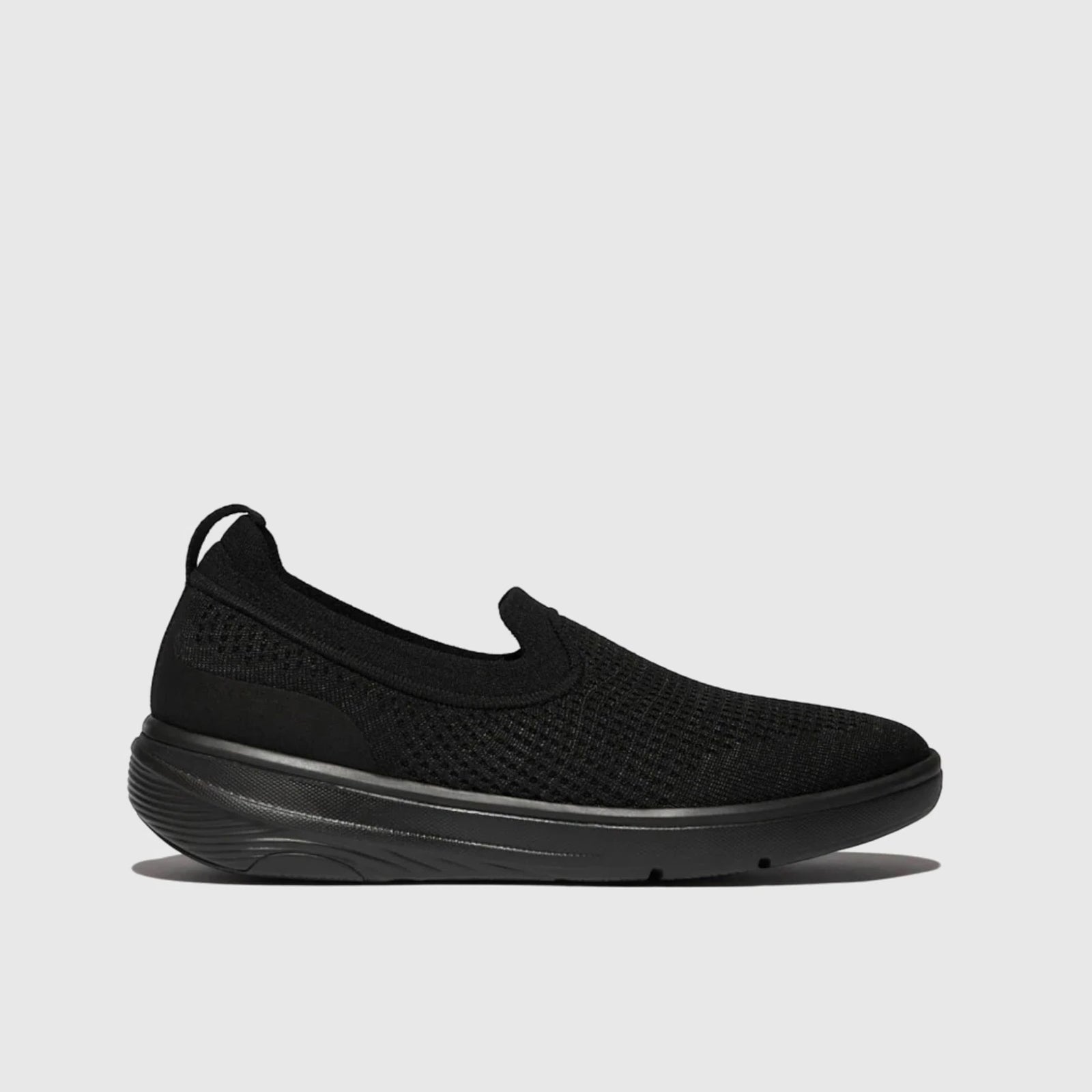Fit Flops Super Q Knit Slip On Sneaker Black JI1-090 FP69 Sneakers | familyshoecentre