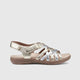 Maple Comfort Leather Sandal Gold/Silver Sandals | familyshoecentre