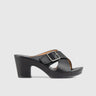 Soft Style Caden Push In Block Heel Sandal Black 01490 Sandals | familyshoecentre