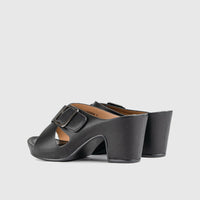Soft Style Caden Push In Block Heel Sandal Black 01490 Sandals | familyshoecentre