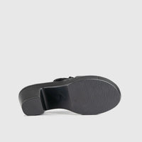 Soft Style Caden Push In Block Heel Sandal Black 01490 Sandals | familyshoecentre
