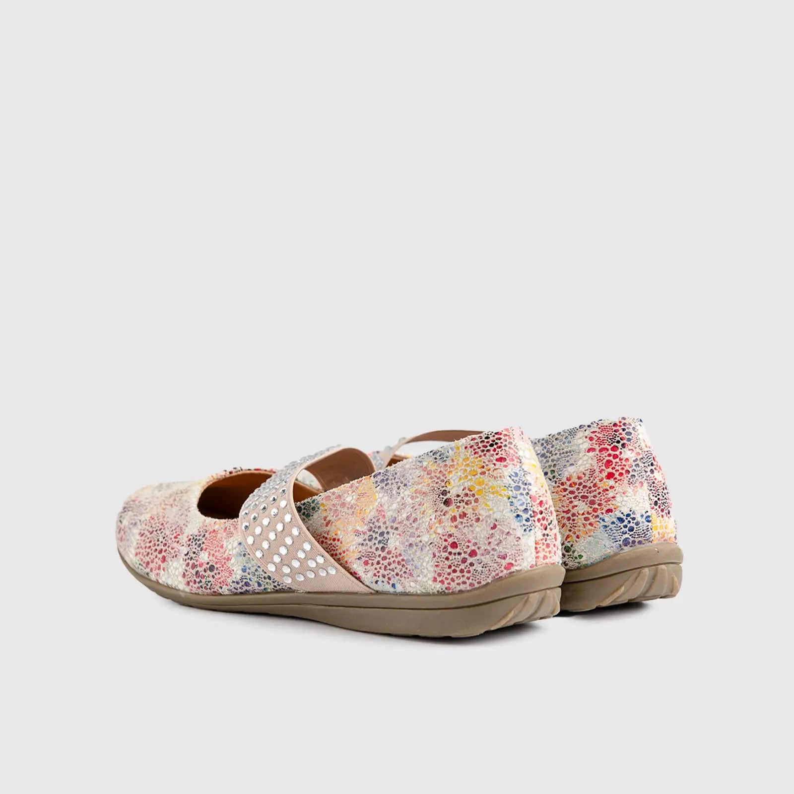 Soft Style Dominga Pump 01455 Beige Multi Pumps | familyshoecentre