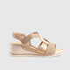 Soft Style Lenny Wedge Sandal Camel 01487 Sandals | familyshoecentre