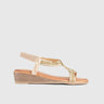 Soft Style Naila Flat Comfort Sandal Gold 01484 Sandals | familyshoecentre