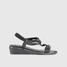 Soft Style Nakia Wedge Comfort Sandal Black 01485 Sandals | familyshoecentre