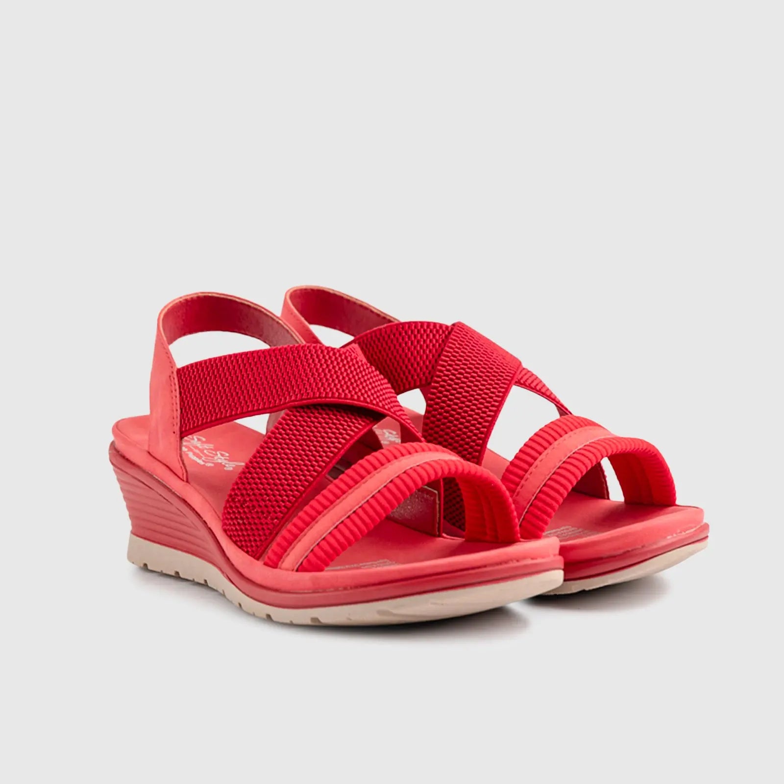 Soft Style Polina Wedge Sandal 01298 Red Sandals | familyshoecentre