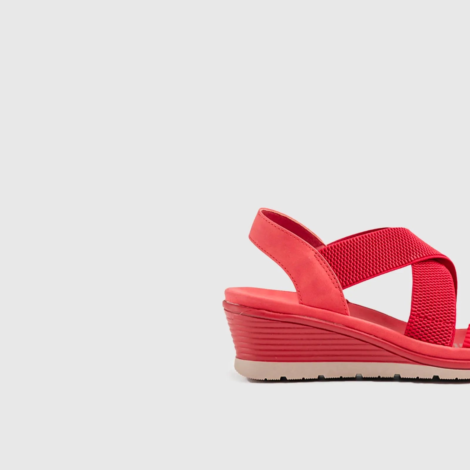 Soft Style Polina Wedge Sandal 01298 Red Sandals | familyshoecentre