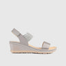 Soft Style Pomona Wedge Sandal 01398 Grey Sandals | familyshoecentre