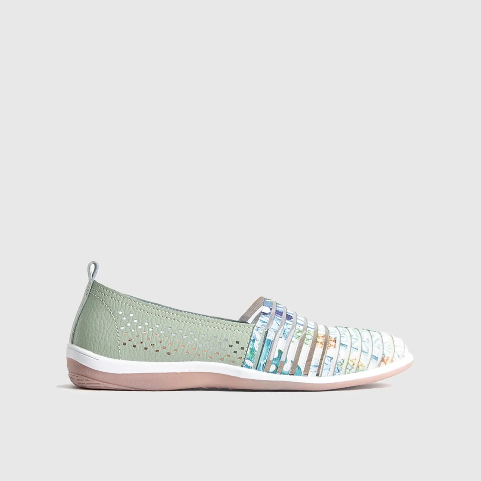 Soft Style Sonora Loafer - 01335 Multi Sage Loafers | familyshoecentre